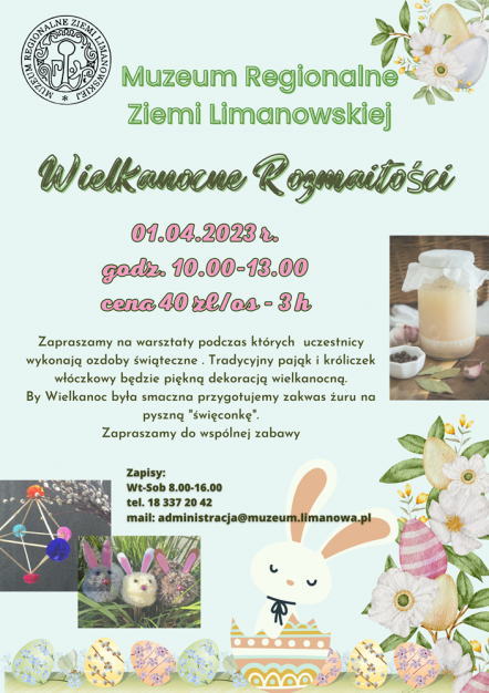 Muzeum Regionalne Ziemi Limanowskiej warsztaty 2023-04-01